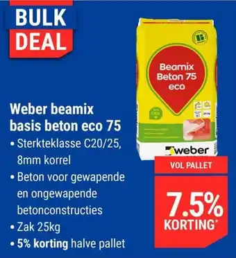 Pontmeyer Weber beamix basis beton eco 75 aanbieding