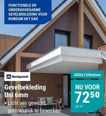 Pontmeyer Rockpanel Gevelbekleding Uni 6mm aanbieding