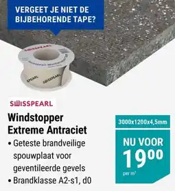 Pontmeyer Swisspearl Windstopper Extreme Antraciet aanbieding