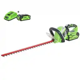 Bol.com GREENWORKS 40V 2.0Ah accu heggenschaar aanbieding