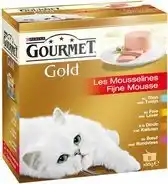 Welkoop Gourmet Gold Mousse - Kattenvoer - 8x85 gram - Tonijn - Kalkoen - 680 gram aanbieding