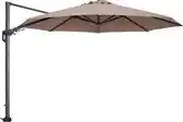 Van der Garde tuinmeubelen Hawaii Zweefparasol 350 cm. Rond - Taupe aanbieding