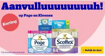 Bol.com op Page en Kleenex aanbieding