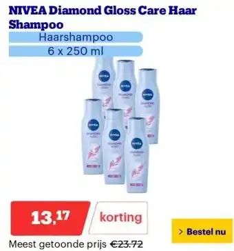 Bol.com NIVEA Diamond Gloss Care Haar Shampoo aanbieding