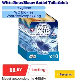 Bol.com Witte Reus Blauw Actief Toiletblok aanbieding