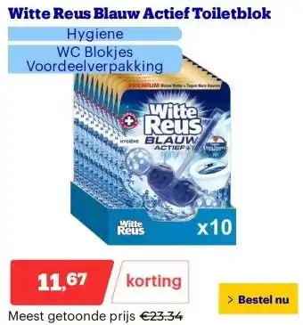 Bol.com Witte Reus Blauw Actief Toiletblok aanbieding