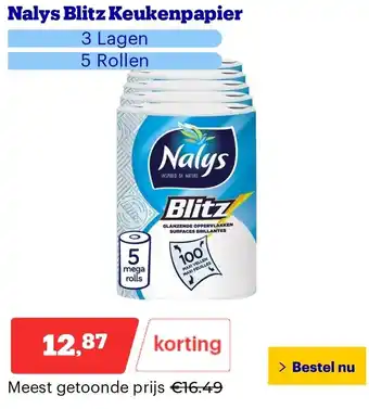 Bol.com Nalys Blitz Keukenpapier aanbieding