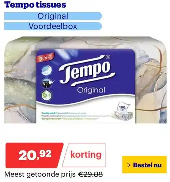 Bol.com Tempo tissues aanbieding