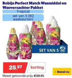 Bol.com Robijn Perfect Match Wasmiddel en Wasverzachter Pakket aanbieding