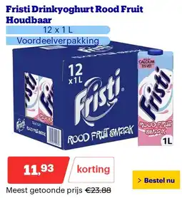 Bol.com Fristi Drinkyoghurt Rood Fruit Houdbaar aanbieding