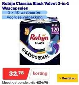 Bol.com Robijn Classics Black Velvet 3-in-1 Wascapsules aanbieding