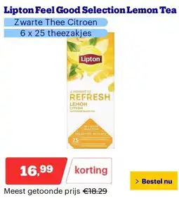 Bol.com Lipton Feel Good Selection Lemon Tea aanbieding