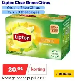 Bol.com Lipton Clear Green Citrus aanbieding