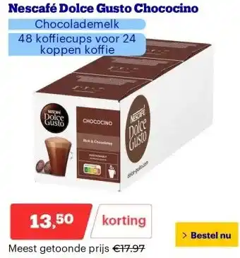 Bol.com Nescafé Dolce Gusto Chococino aanbieding