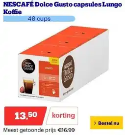 Bol.com NESCAFÉ Dolce Gusto capsules Lungo Koffie aanbieding