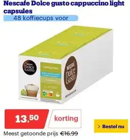 Bol.com Nescafe Dolce gusto cappuccino light capsules aanbieding