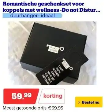 Bol.com Romantische geschenkset voor koppels met wellness -Do not Disturb Box aanbieding