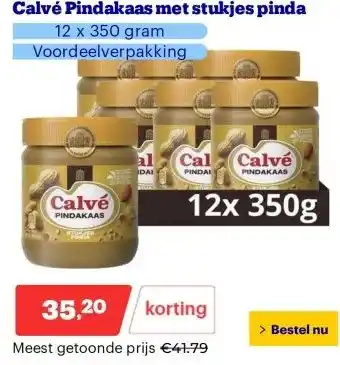 Bol.com Calvé Pindakaas met stukjes pinda aanbieding