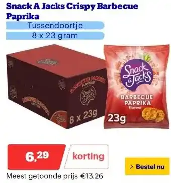 Bol.com Snack A Jacks Crispy Barbecue Paprika aanbieding