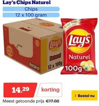 Bol.com Lay's Chips Naturel aanbieding