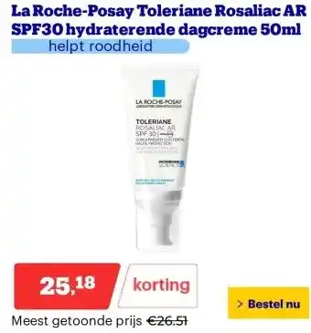 Bol.com La Roche-Posay Toleriane Rosaliac AR SPF30 hydraterende dagcreme 50ml aanbieding