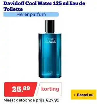 Bol.com Davidoff Cool Water 125 ml Eau de Toilette aanbieding