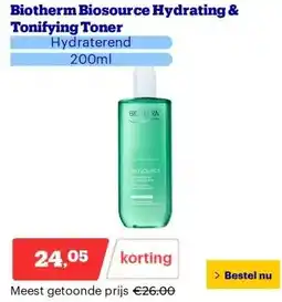 Bol.com Biotherm Biosource Hydrating & Tonifying Toner aanbieding