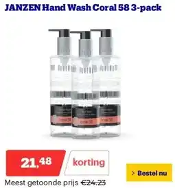 Bol.com JANZEN Hand Wash Coral 58 3-pack aanbieding