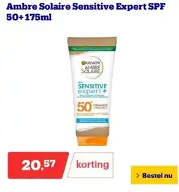 Bol.com Ambre Solaire Sensitive Expert SPF 50+ 175ml aanbieding