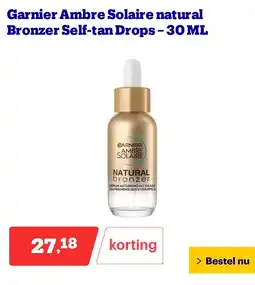 Bol.com Garnier Ambre Solaire natural Bronzer Self tan Drops aanbieding