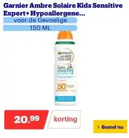 Bol.com Garnier Ambre Solaire Kids Sensitive Expert+ Hypoallergene Zonbeschermende Mist SPF50+ aanbieding