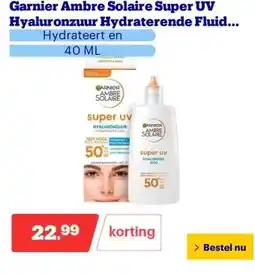 Bol.com Garnier Ambre Solaire Super UV Hyaluronzuur Hydraterende Fluid SPF50+ aanbieding