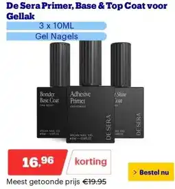 Bol.com De Sera Primer, Base & Top Coat voor Gellak aanbieding