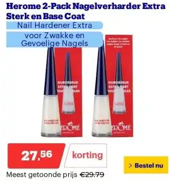 Bol.com Herome 2-Pack Nagelverharder Extra Sterk en Base Coat aanbieding