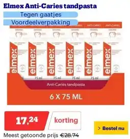 Bol.com Elmex Anti-Caries tandpasta aanbieding