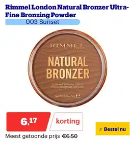 Bol.com Rimmel London Natural Bronzer Ultra-Fine Bronzing Powder aanbieding