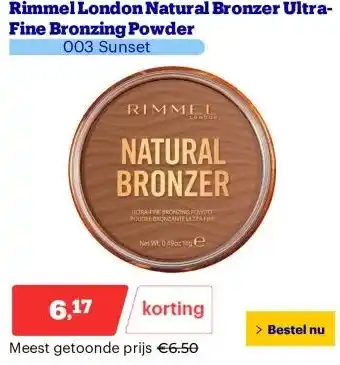 Bol.com Rimmel London Natural Bronzer Ultra-Fine Bronzing Powder aanbieding