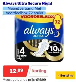 Bol.com Always Ultra Secure Night aanbieding