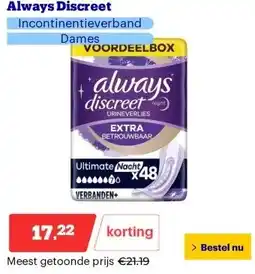 Bol.com Always Discreet aanbieding