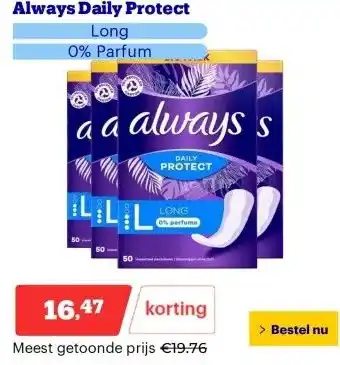 Bol.com Always Daily Protect aanbieding