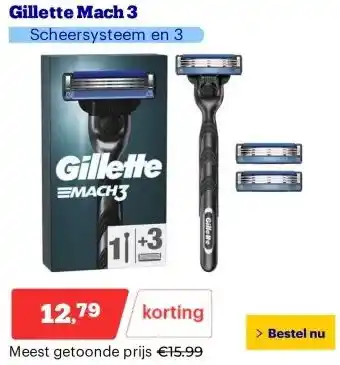 Bol.com Gillette Mach 3 aanbieding