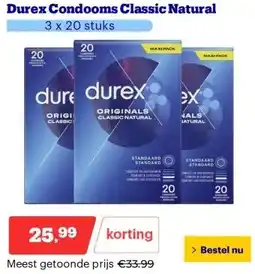 Bol.com Durex Condooms Classic Natural aanbieding