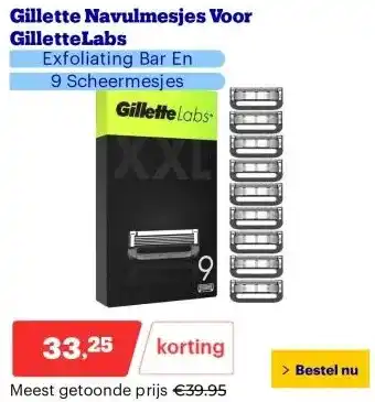 Bol.com Gillette Navulmesjes Voor GilletteLabs aanbieding