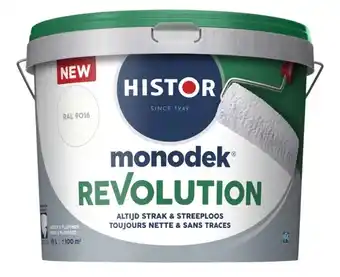 Praxis Histor Monodek revolution RAL 9016 10L aanbieding