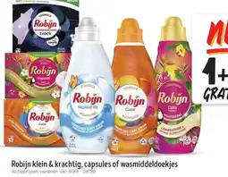 Jumbo Robijn klein & krachtig, capsules of wasmiddeldoekjes aanbieding