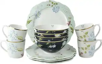 Bol.com Laura Ashley Heritage Serviesset - Servies - Dinnerset Giftset - 12 Delig aanbieding