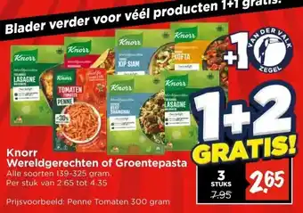 Vomar Voordeelmarkt Knorr Wereldgerechten of Groentepasta aanbieding