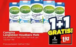 Vomar Voordeelmarkt Campina Langlekker Houdbare Melk aanbieding