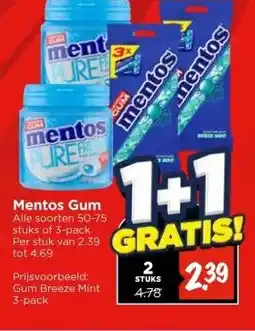 Vomar Voordeelmarkt Mentos Gum aanbieding