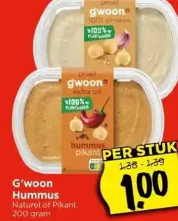 Vomar Voordeelmarkt G'woon Hummus aanbieding